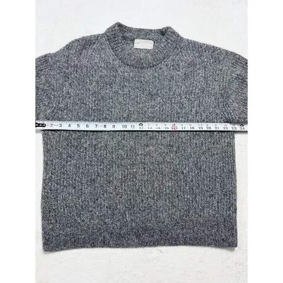 Everlane Grey Alpaca Wool Blend Sweater Medium M New Luxury Minimalist Knit - Picture 4 of 10